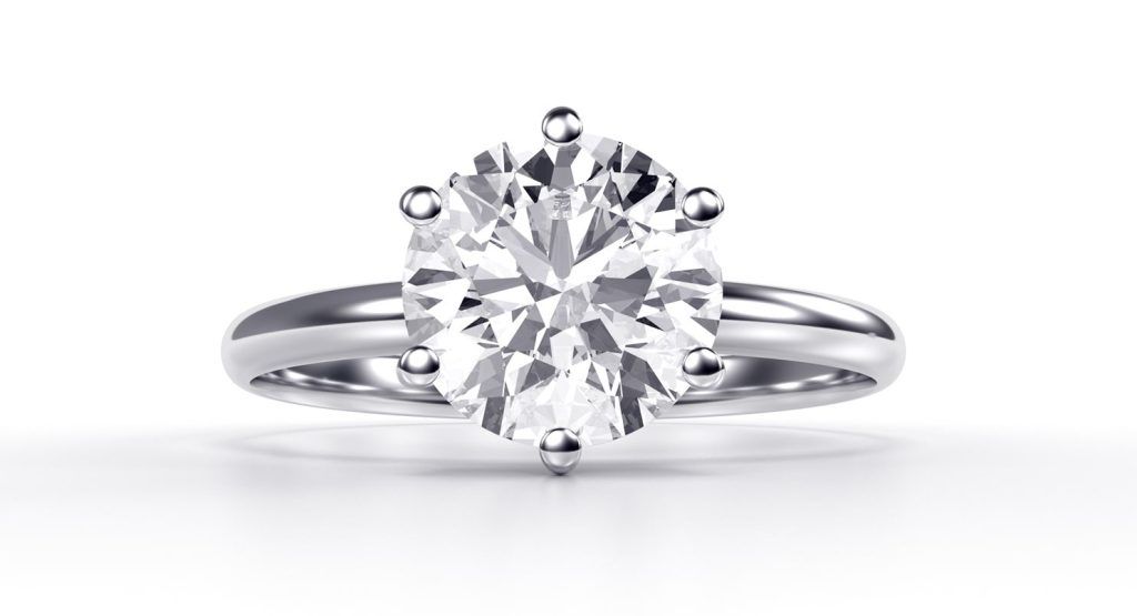 3 carat solitaire front diamond ring