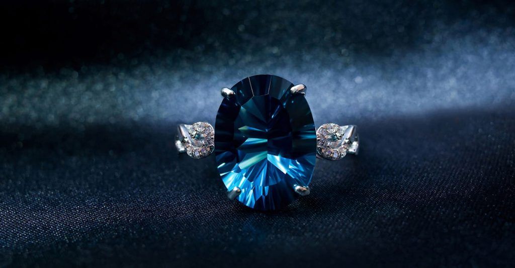 large blue sapphire ring