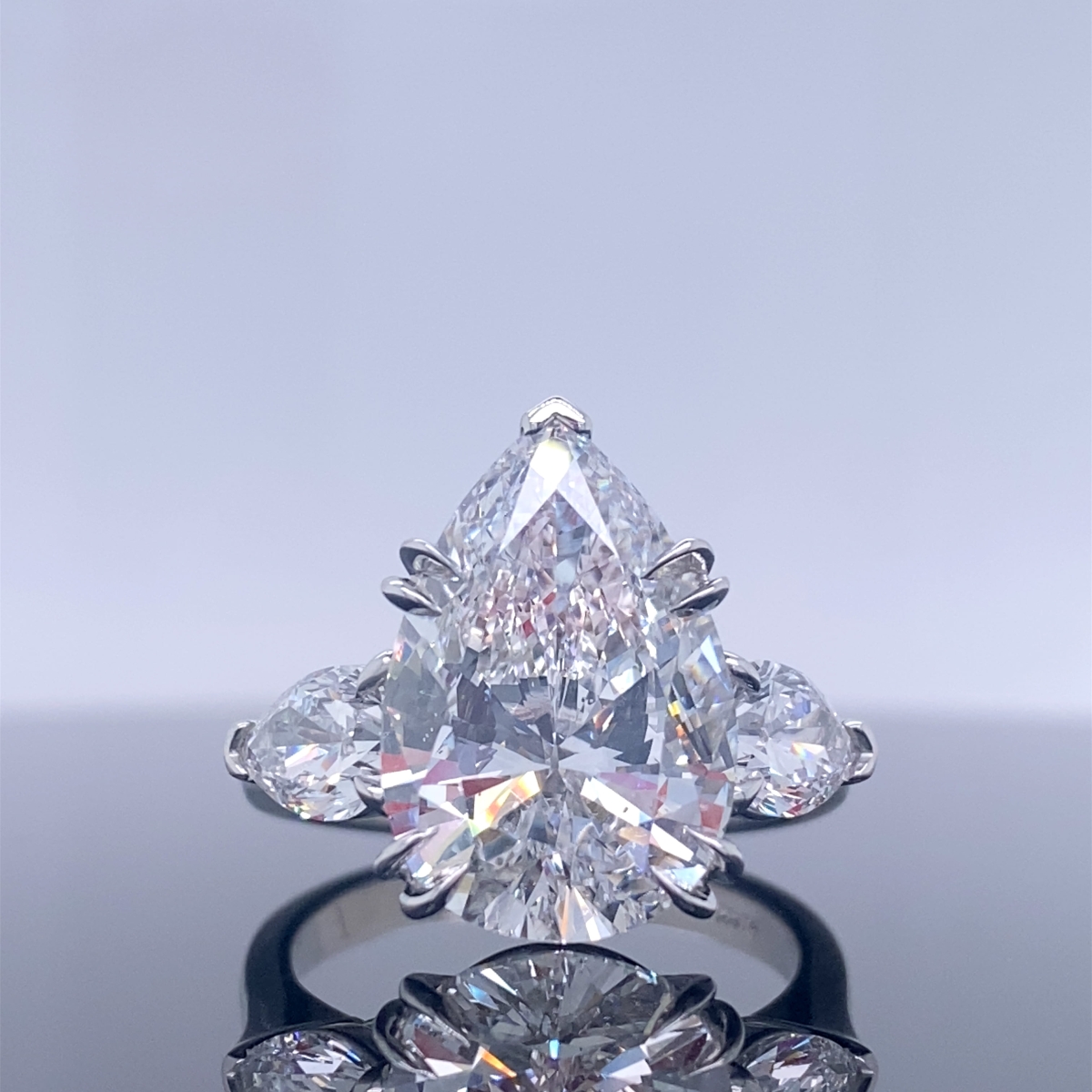 Pear Shape Diamond 3 stone Ring